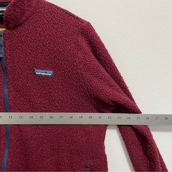 Patagonia Woolyester Fleece Jacket Full Zip Oxide Red Blue Womens Large L - Picture 13 of 16